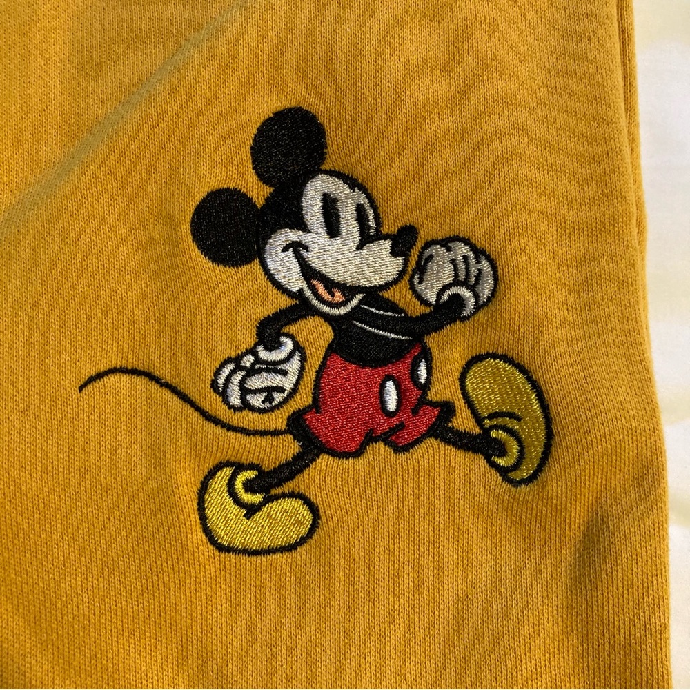 Disney Parks Mickey Mouse Gold Joggers Sweatpants Women Size M, L, XL, 2X, 3X - Picture 4 of 11